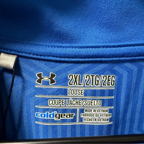NWT Under Armour Men’s Infrared 1/4 Zip Long Sleeve 1248111 Blue Grey 409‎ XXL - Picture 5 of 7